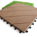 WPC New 3D Embossing Surface Design Waterproof DIY Wood Plastic Composite Deck Tiles Decking WPC Interlocking Deck Tiles